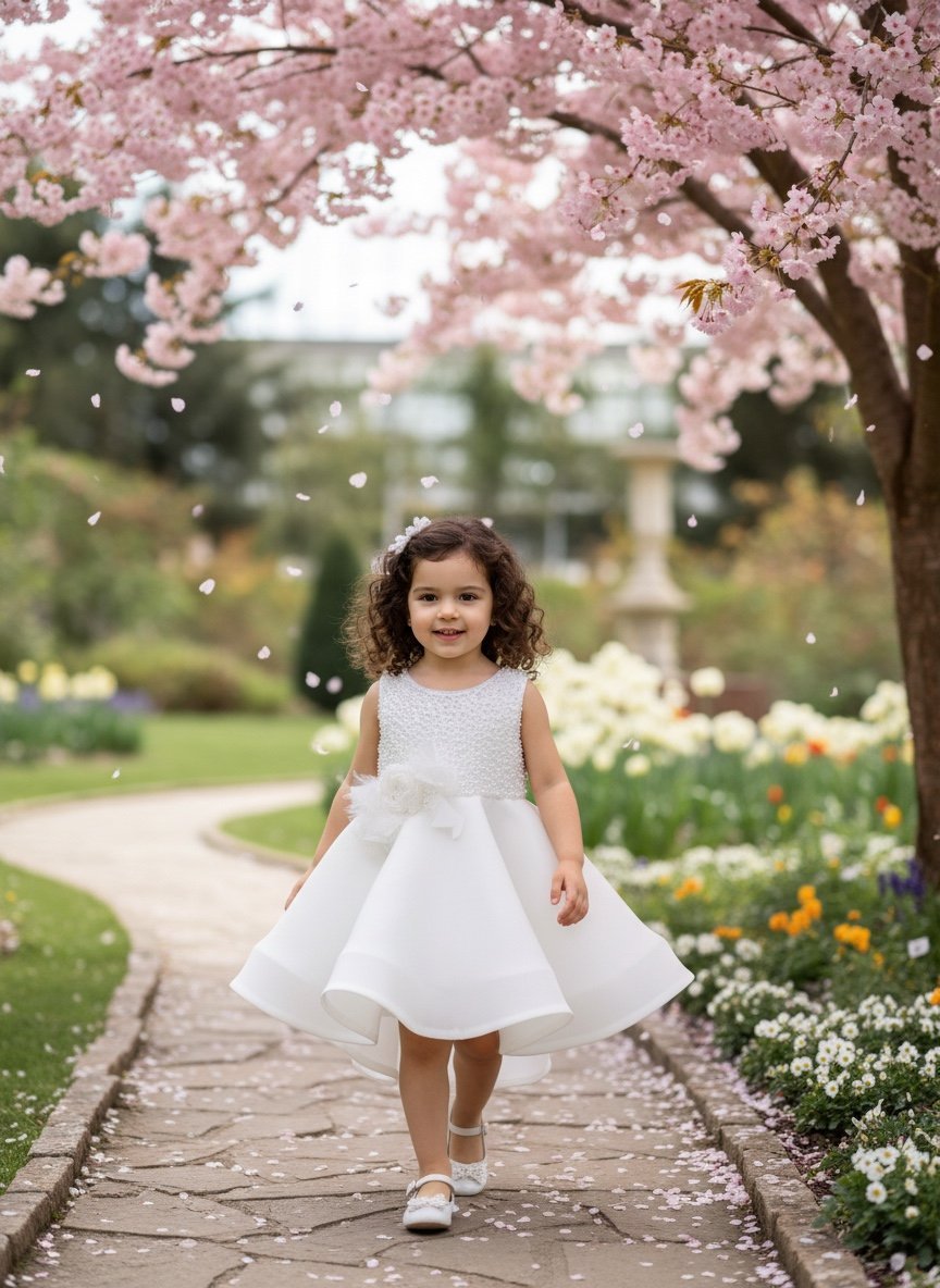 33305.jpg Βαπτιστικό Φόρεμα Κορίτσι Dolce Bambini 7017 – Εκρού Οργάντζα με Πέρλες & Δαντέλα - Image 1