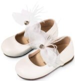Βαπτιστικό Γοβάκι Babywalker "White Swan Bow" – Δερμάτινο με Χειροποίητο Φιόγκο-BS3562-WHITE1-BABYWALKER - Image 4