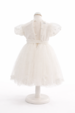 Βαπτιστικό Φόρεμα Κορίτσι "Ivory Blossom Grace" – Designer’s Cat Premium Τούλι - Image 4