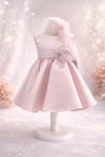 Σετ Βάπτισης Κορίτσι "Pink Royal Velvet" – Premium Σετ Κουμπάρου με Φόρεμα, Βελούδινα Μπαούλα & Βαλίτσα - Image 2
