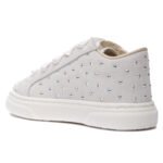 Παιδικά Sneakers Βάπτισης Κορίτσι Babywalker "Crystal White Sneaker" – Δερμάτινα με Swarovski LU6115_WH1 - Image 6