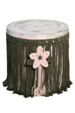 Σετ Βάπτισης Κορίτσι “Macrame Λουλούδι” – Premium Σετ Κουμπάρου με Καπελιέρα - Image 5