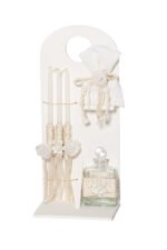 Σετ Βάπτισης Κορίτσι "Monogram Cream Beige" – Premium Σετ Κουμπάρου με Καλάθι & Plexiglass Μονόγραμμα - Image 4