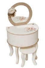 Σετ Βάπτισης Κορίτσι "Flower Monogram" – Premium Σετ Κουμπάρου με Μπουντουάρ & Καθρέφτη - Image 3