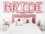 Τεράστια ροζ-χρυσό μπαλόνια Bride (5 τεμ) - Image 2